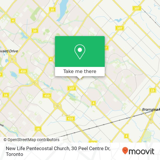 New Life Pentecostal Church, 30 Peel Centre Dr map