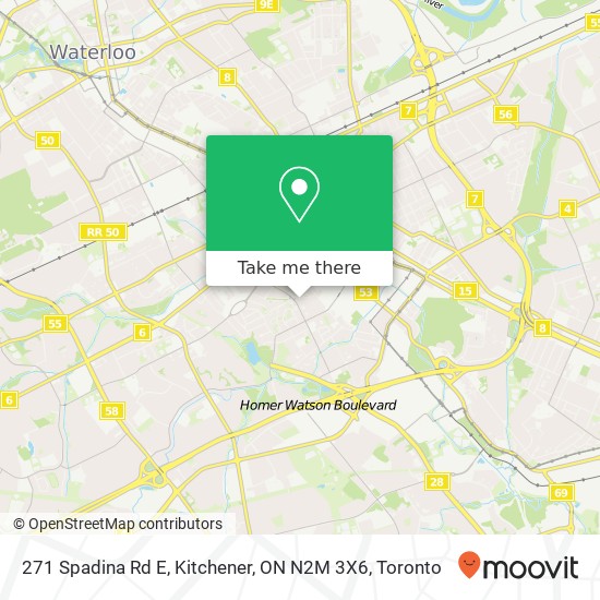 271 Spadina Rd E, Kitchener, ON N2M 3X6 map