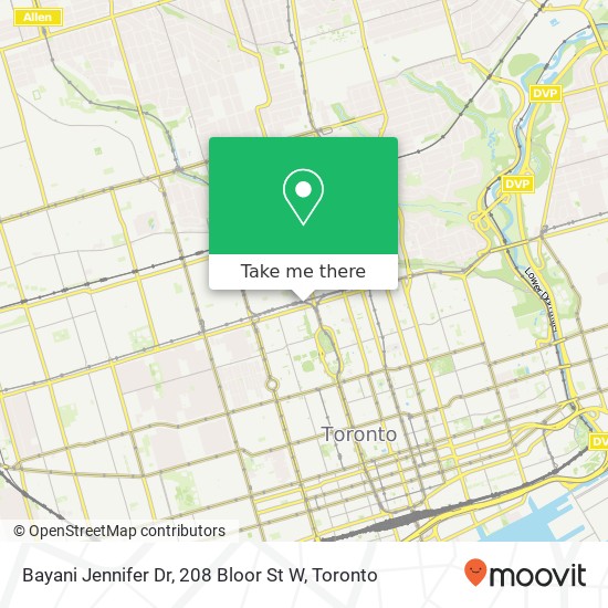 Bayani Jennifer Dr, 208 Bloor St W map