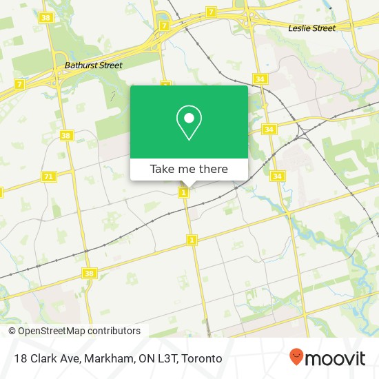 18 Clark Ave, Markham, ON L3T map