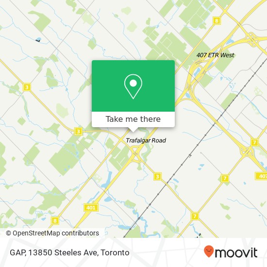 GAP, 13850 Steeles Ave map