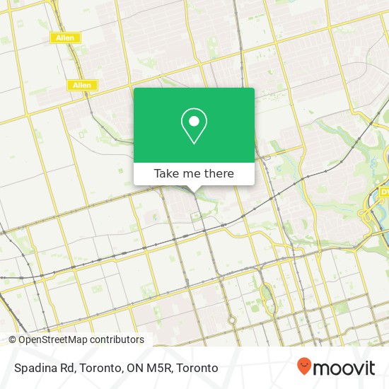 Spadina Rd, Toronto, ON M5R map