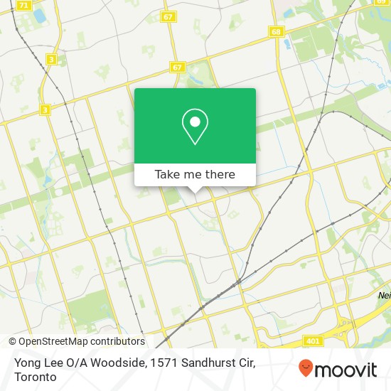 Yong Lee O / A Woodside, 1571 Sandhurst Cir map