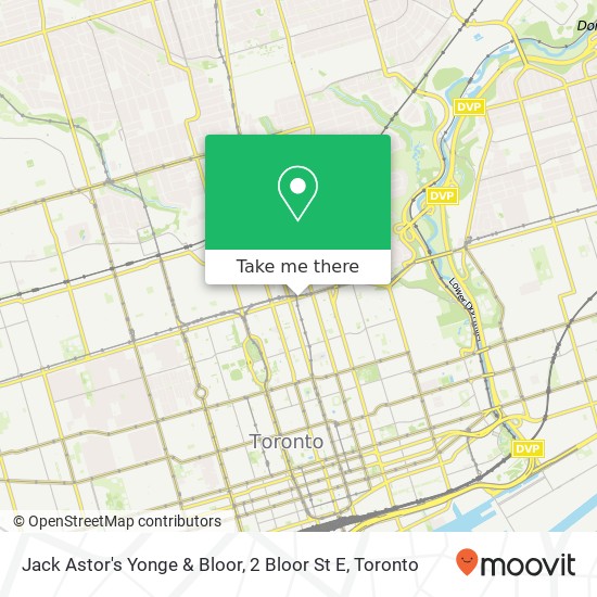 Jack Astor's Yonge & Bloor, 2 Bloor St E map