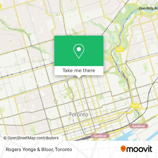 Rogers Yonge & Bloor map