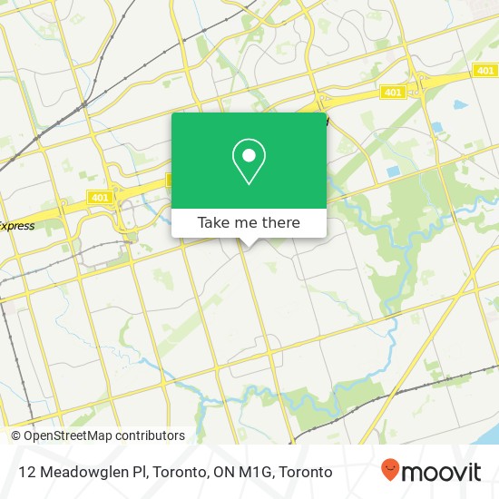 12 Meadowglen Pl, Toronto, ON M1G map