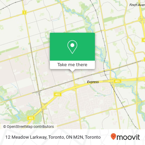 12 Meadow Larkway, Toronto, ON M2N map