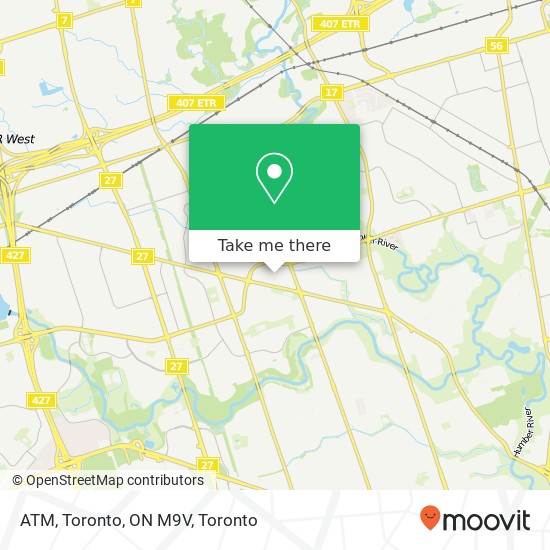 ATM, Toronto, ON M9V map