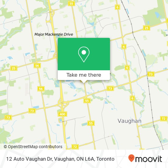 12 Auto Vaughan Dr, Vaughan, ON L6A map
