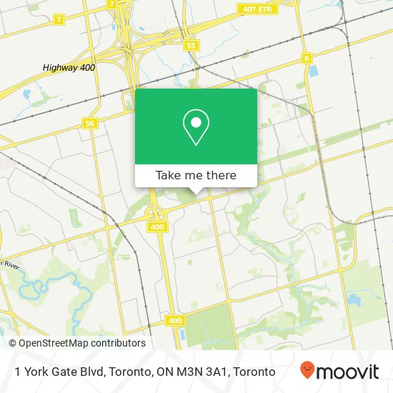 1 York Gate Blvd, Toronto, ON M3N 3A1 map