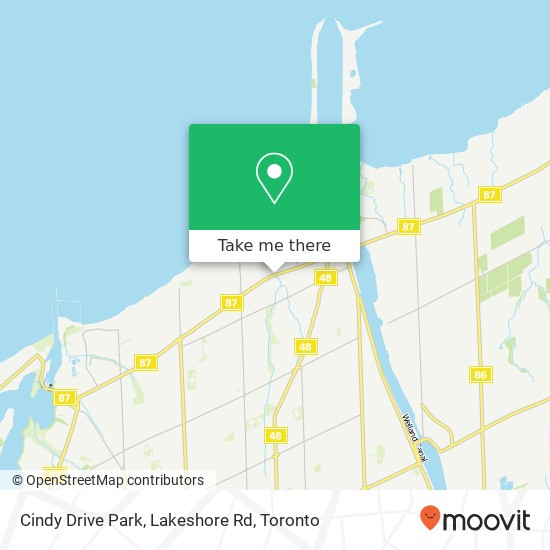 Cindy Drive Park, Lakeshore Rd map