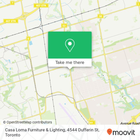 Casa Loma Furniture & Lighting, 4544 Dufferin St map