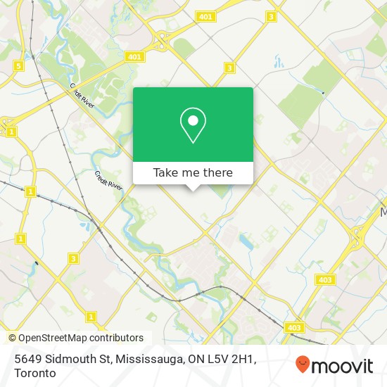 5649 Sidmouth St, Mississauga, ON L5V 2H1 map
