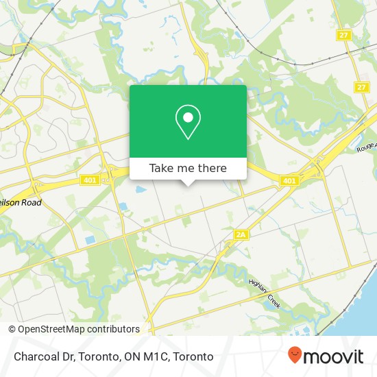 Charcoal Dr, Toronto, ON M1C map