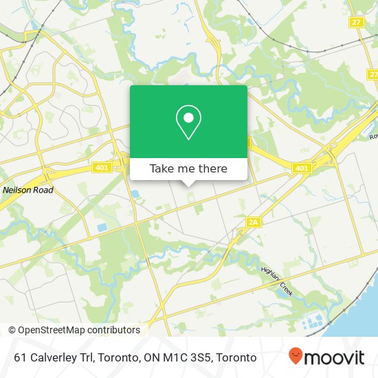 61 Calverley Trl, Toronto, ON M1C 3S5 map