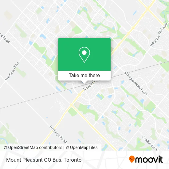 Mount Pleasant GO Bus map
