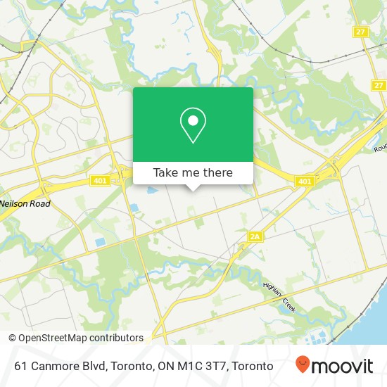 61 Canmore Blvd, Toronto, ON M1C 3T7 map