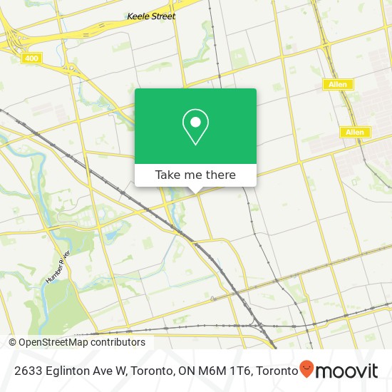 2633 Eglinton Ave W, Toronto, ON M6M 1T6 map