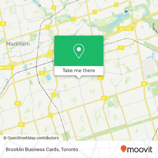 Brooklin Business Cards map