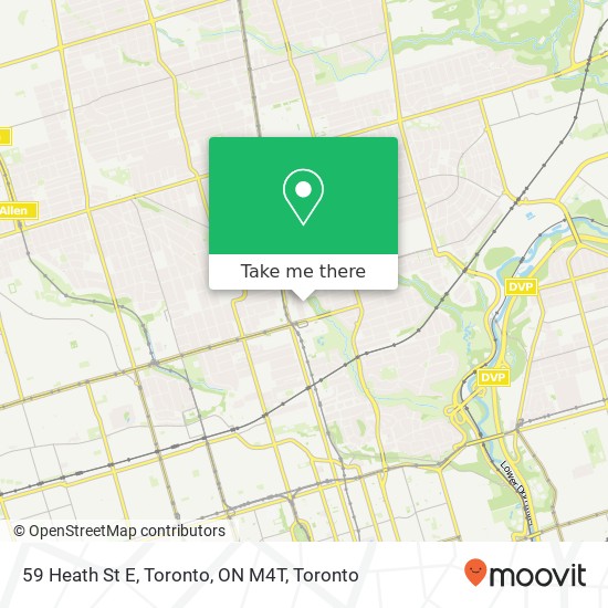 59 Heath St E, Toronto, ON M4T map