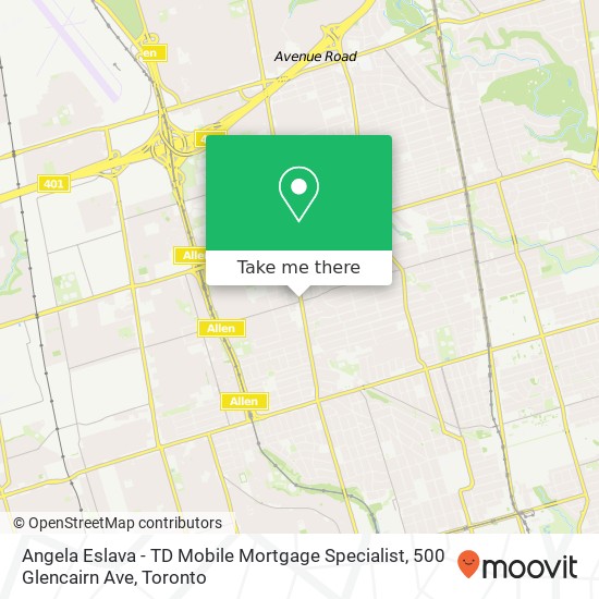 Angela Eslava - TD Mobile Mortgage Specialist, 500 Glencairn Ave map