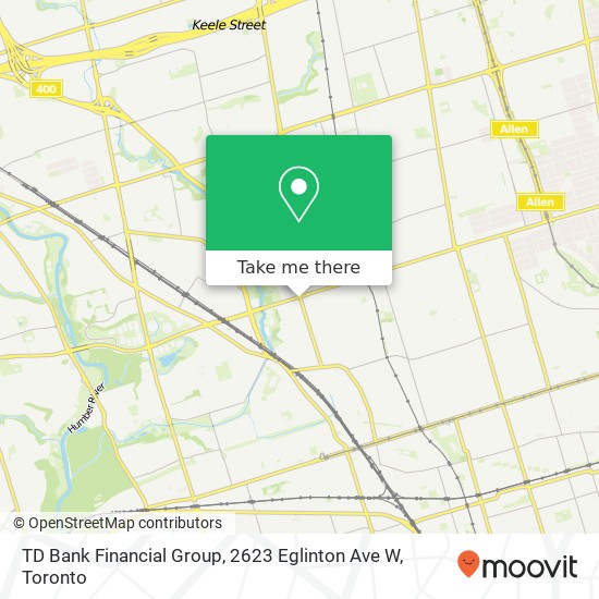 TD Bank Financial Group, 2623 Eglinton Ave W map