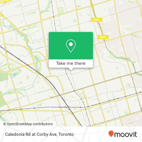 Caledonia Rd at Corby Ave map