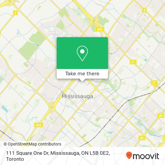 111 Square One Dr, Mississauga, ON L5B 0E2 map