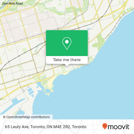 65 Leuty Ave, Toronto, ON M4E 2R2 map