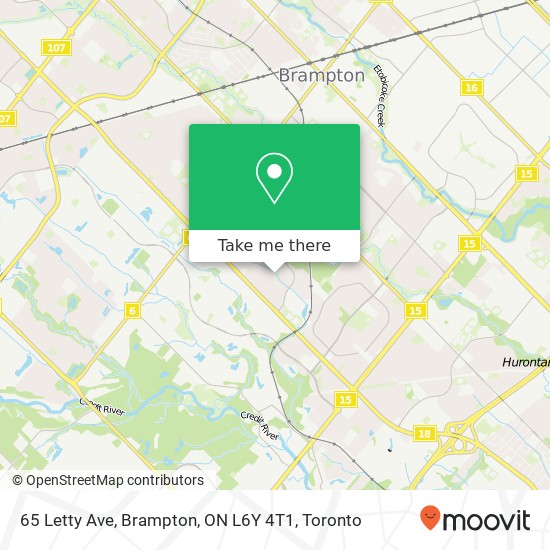 65 Letty Ave, Brampton, ON L6Y 4T1 map