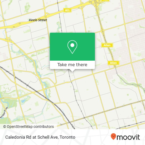 Caledonia Rd at Schell Ave map