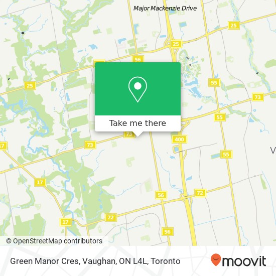 Green Manor Cres, Vaughan, ON L4L map