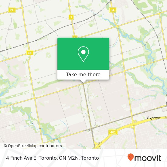 4 Finch Ave E, Toronto, ON M2N map