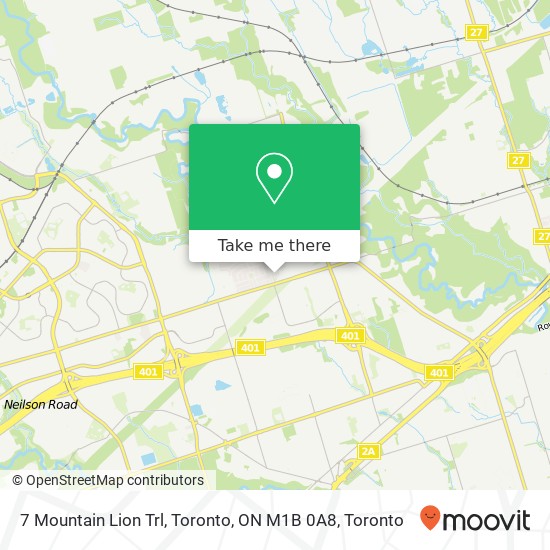 7 Mountain Lion Trl, Toronto, ON M1B 0A8 map