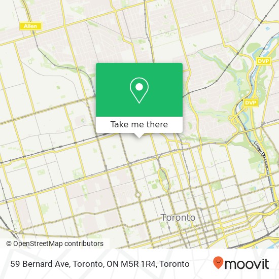 59 Bernard Ave, Toronto, ON M5R 1R4 map