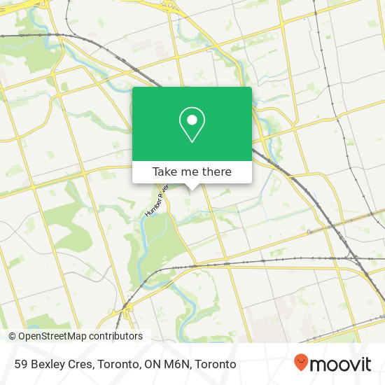 59 Bexley Cres, Toronto, ON M6N map