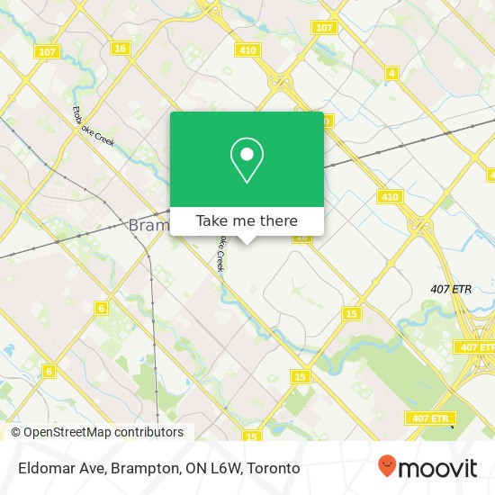 Eldomar Ave, Brampton, ON L6W map