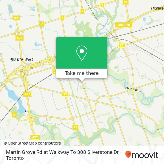 Martin Grove Rd at Walkway To 308 Silverstone Dr plan