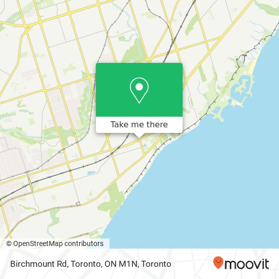Birchmount Rd, Toronto, ON M1N map