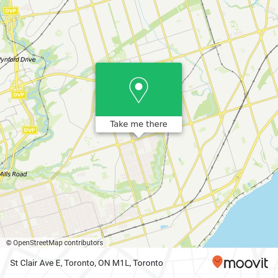 St Clair Ave E, Toronto, ON M1L map