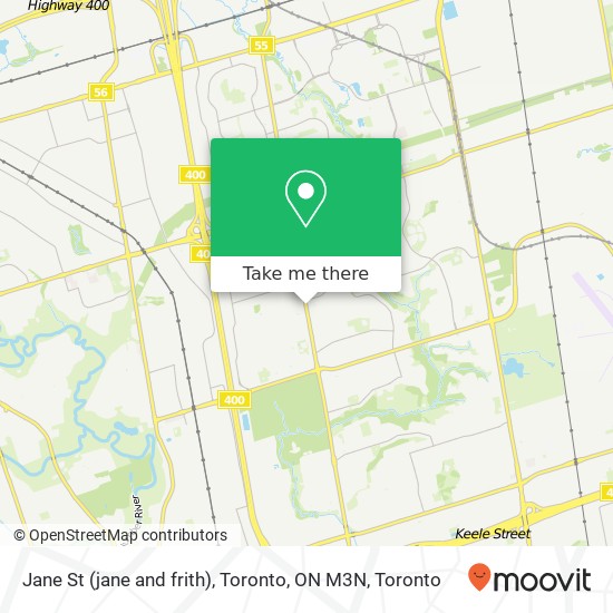 Jane St (jane and frith), Toronto, ON M3N map