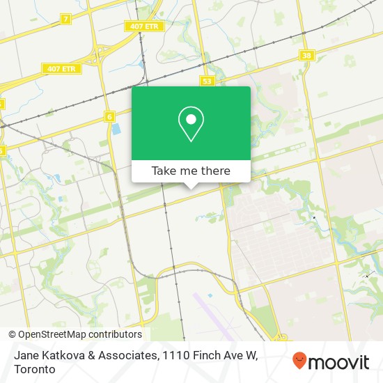 Jane Katkova & Associates, 1110 Finch Ave W map