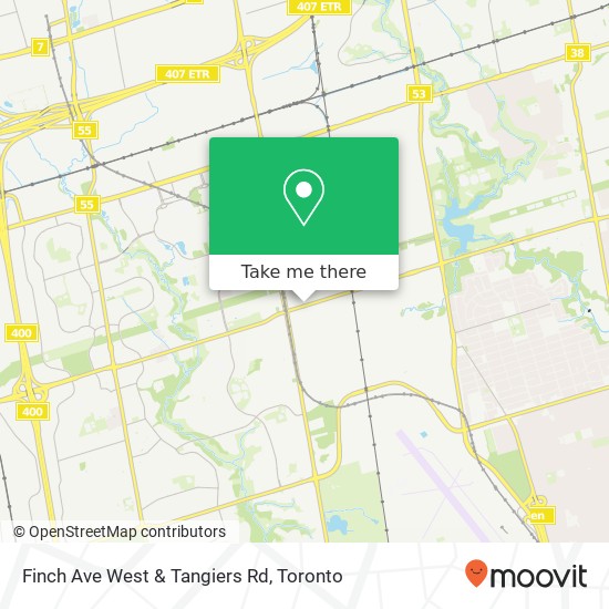 Finch Ave West & Tangiers Rd map