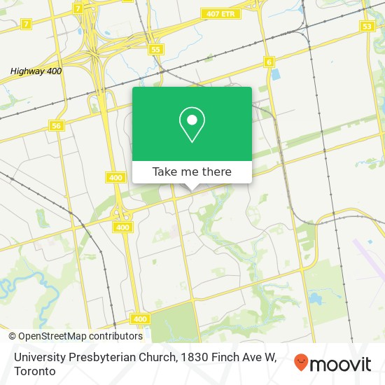 University Presbyterian Church, 1830 Finch Ave W plan