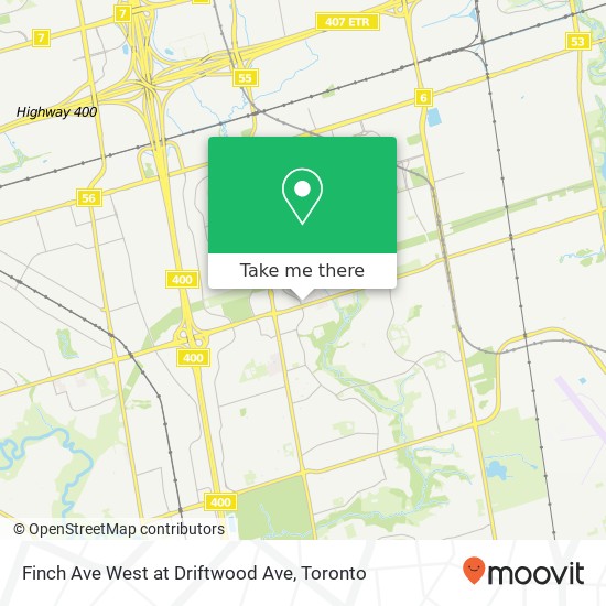 Finch Ave West at Driftwood Ave plan