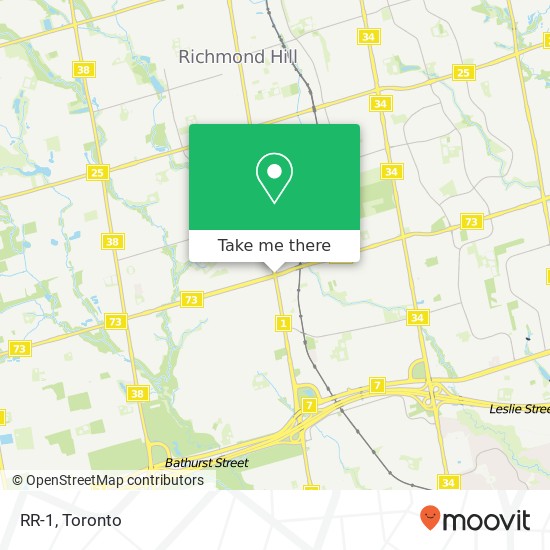 RR-1, Richmond Hill, ON L4C map