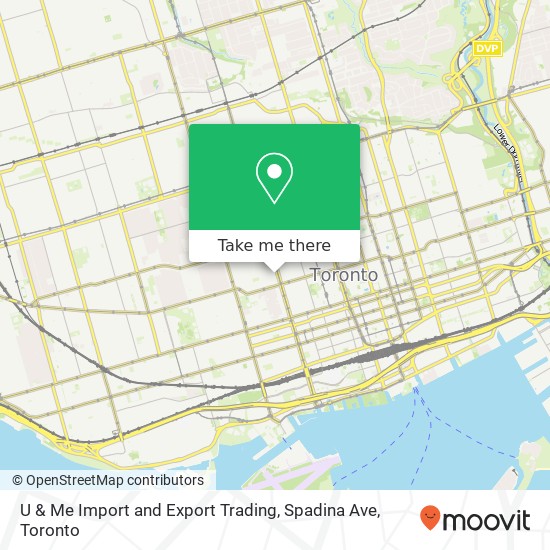 U & Me Import and Export Trading, Spadina Ave plan