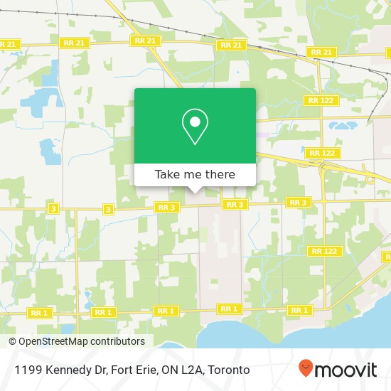 1199 Kennedy Dr, Fort Erie, ON L2A map