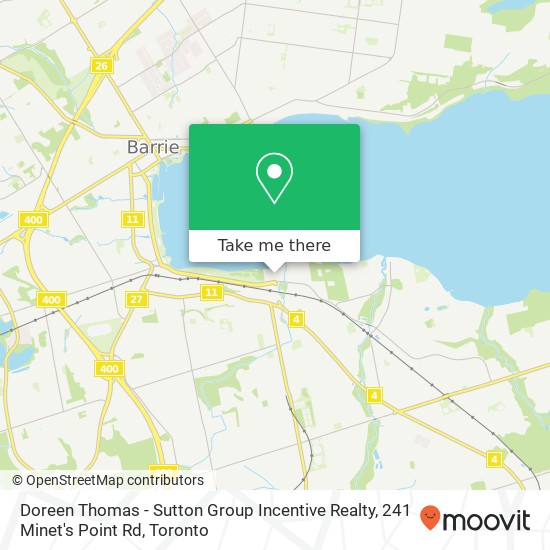 Doreen Thomas - Sutton Group Incentive Realty, 241 Minet's Point Rd map