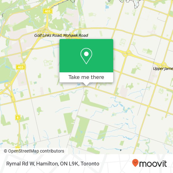 Rymal Rd W, Hamilton, ON L9K map